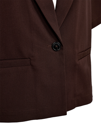 Freequent Maeve Blazer Cropped coffee bean