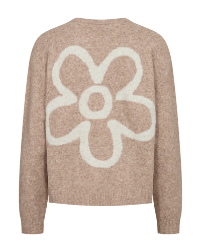 Freequent Nomas Cardigan Silver Mink Mel w Moonbeam