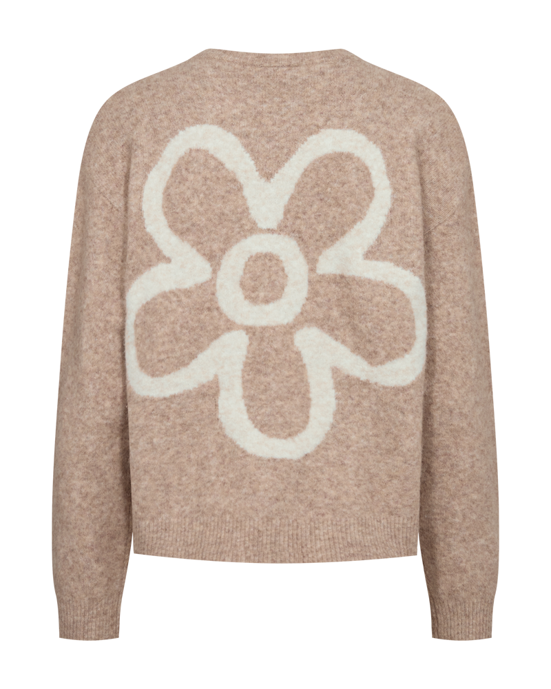 Freequent Nomas Cardigan Silver Mink Mel w Moonbeam