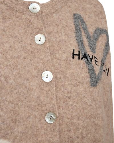 Freequent Nomas Cardigan Silver Mink Mel w Moonbeam