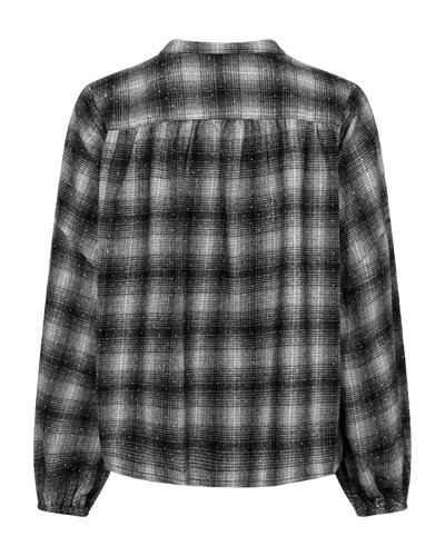 Freequent Rhinestone Blouse Black with Star off-white