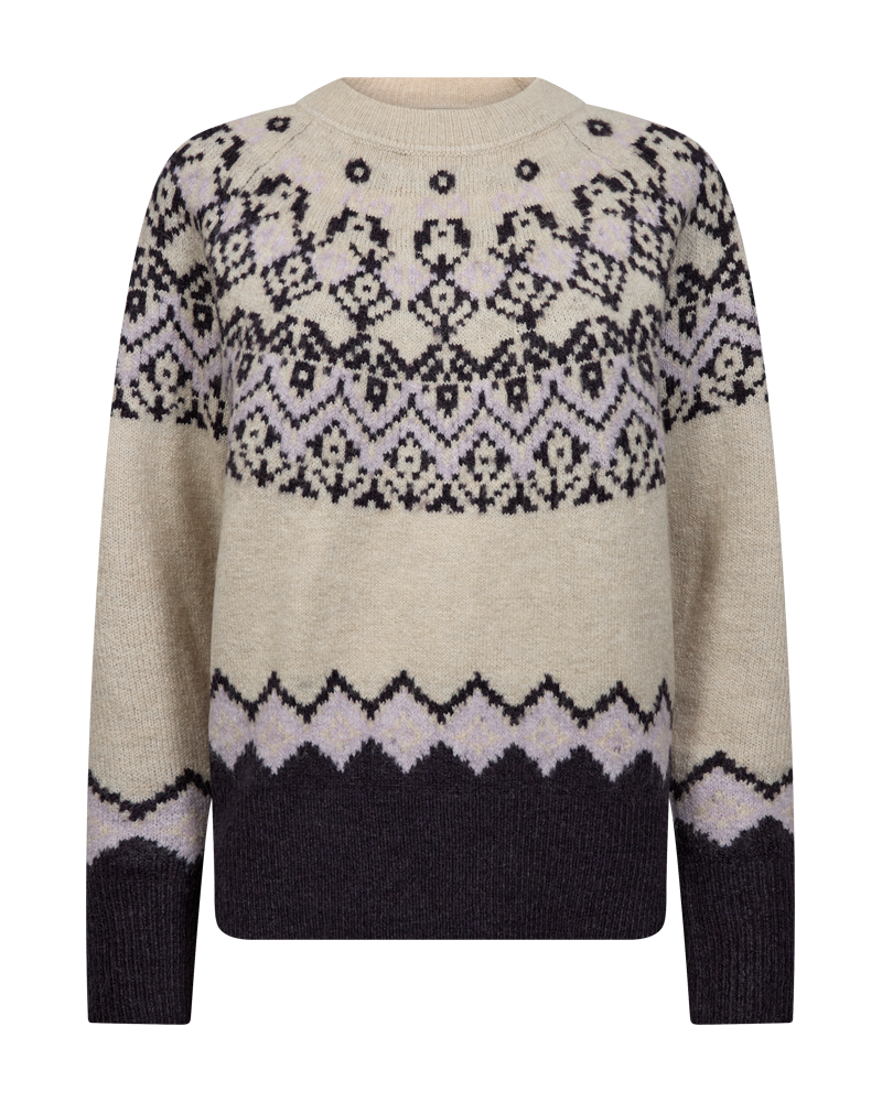 Freequent Merla Pullover Moonbeam w. Nightshade
