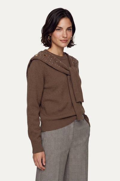 C&S Kimmie Knit Pullover dark walnut