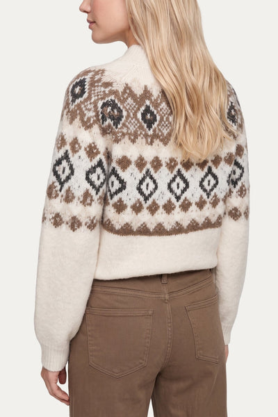C&S Khadija Knit Pullover sand/dark walnut