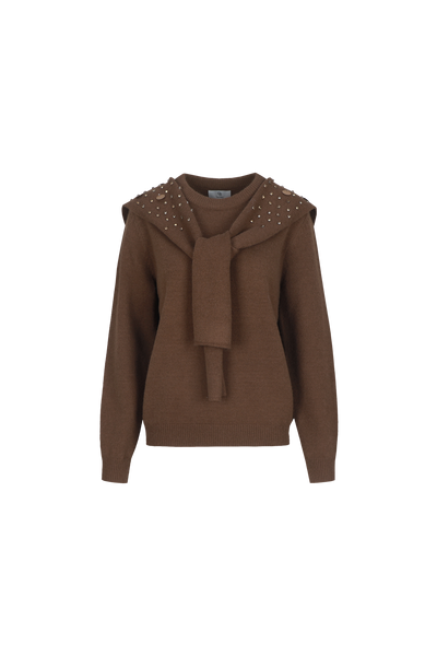 C&S Kimmie Knit Pullover dark walnut