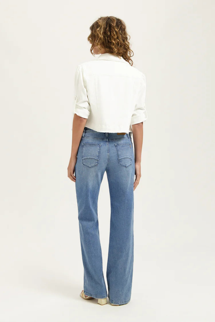 Florèz Sophie Straight Jeans Broek L33 royal blue