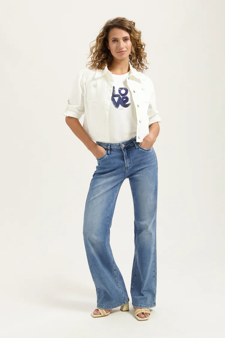 Florèz Sophie Straight Jeans Broek L33 royal blue