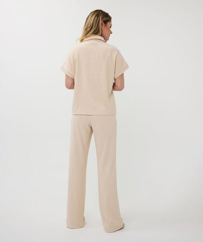 Esqualo Trousers Fancy Crinkle light sand SP25.30017