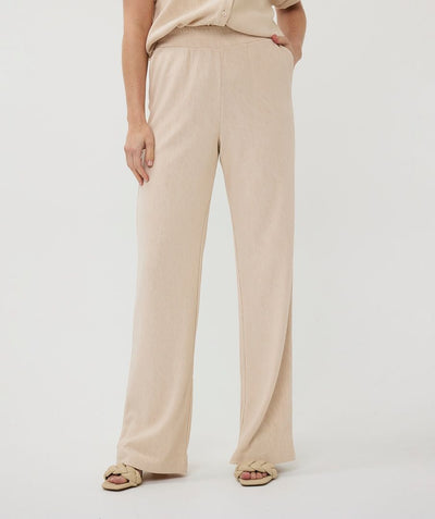 Esqualo Trousers Fancy Crinkle light sand SP25.30017