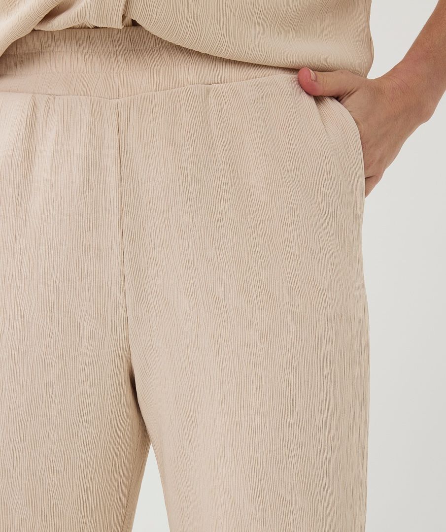 Esqualo Trousers Fancy Crinkle light sand SP25.30017
