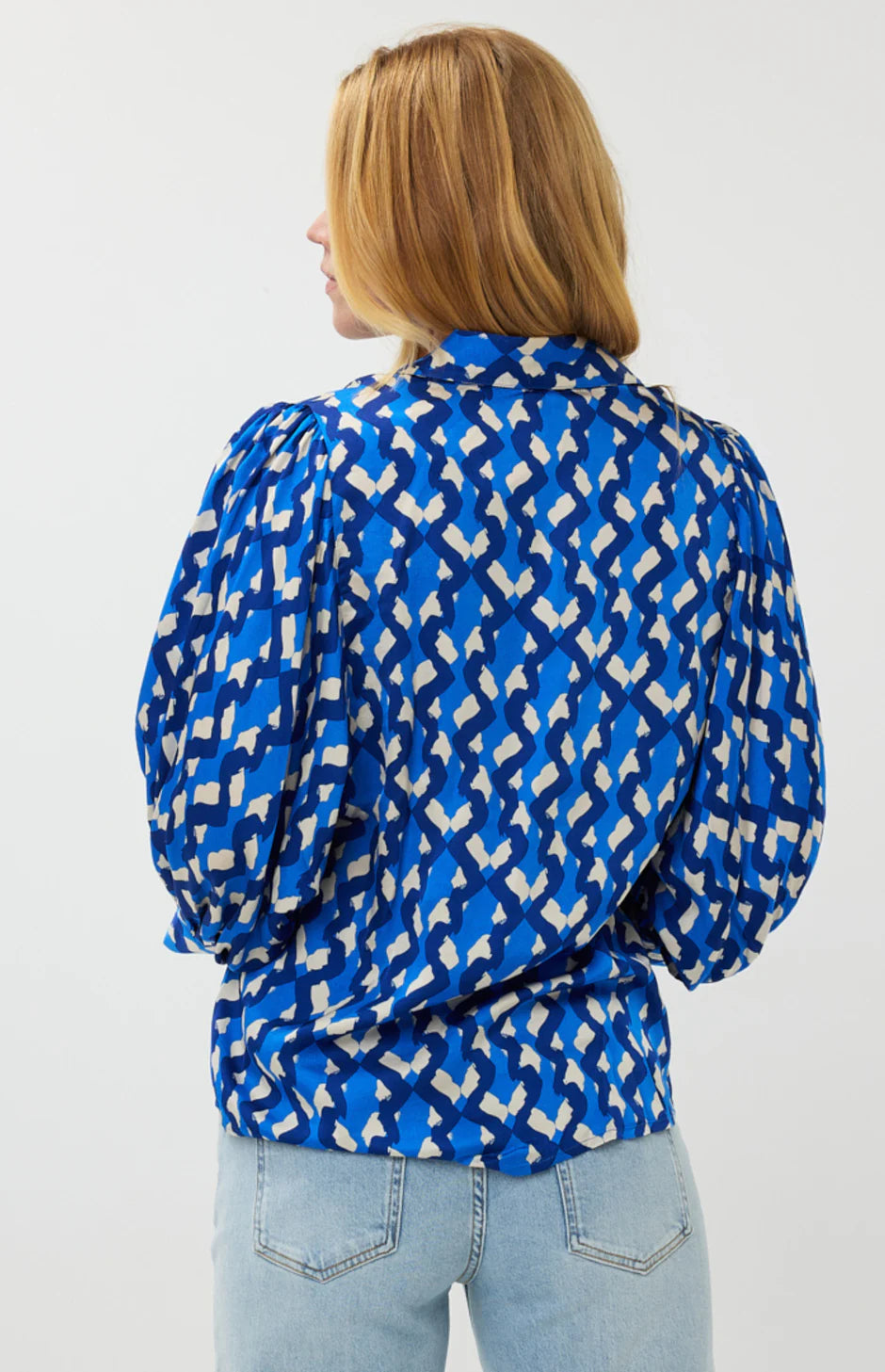 Esqualo Blouse Big Sleeve Utopia Fantasy Print SP25.14017