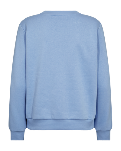 Freequent Kamela Pullover vista blue w. star off white