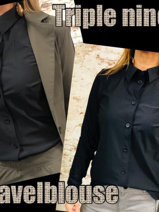 Triple Nine Travelblouse exclusief zwart of marine blauw