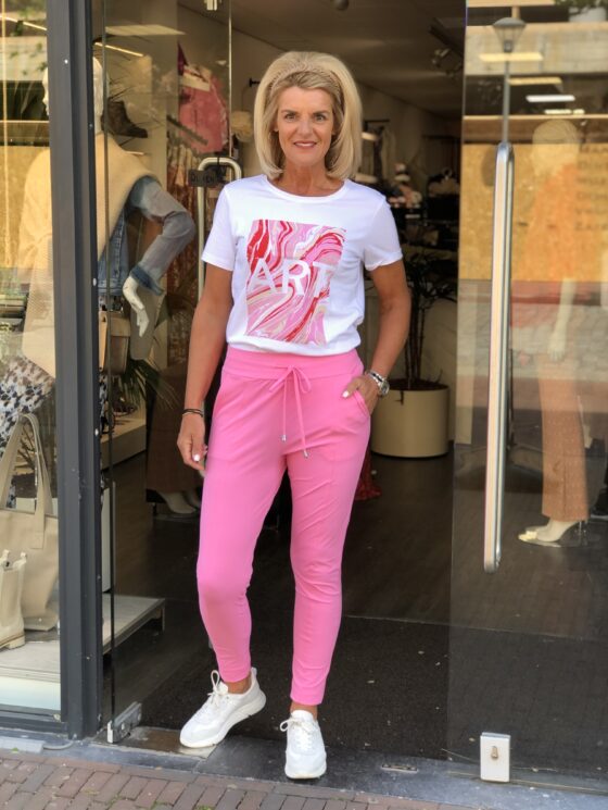 Mi Piace Travelstof Broek roze  202016