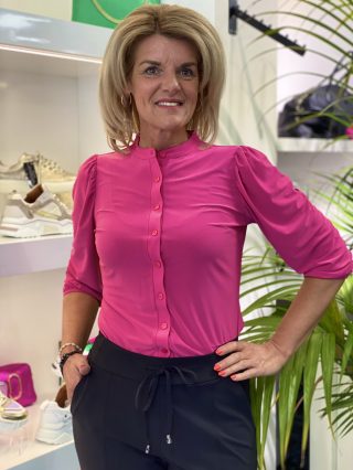 Angelle Milan Travelstof Blouse sale  2005 fuchsia