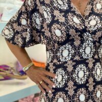 Musthaves By Elja Jurk zwart zand bloem 0071 - Afbeelding 4