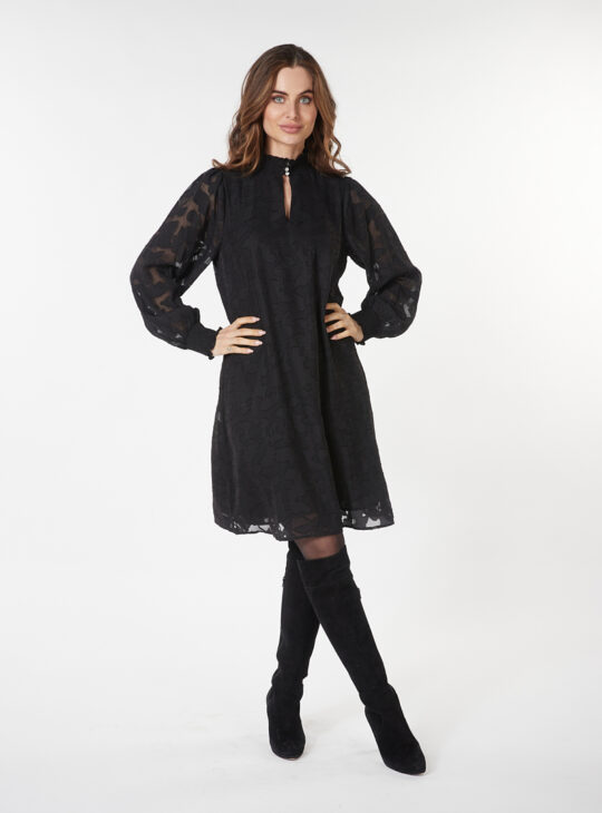 Esqualo Smock Jurk W23.15701 zwart