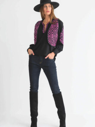 Maicazz Haley Blouse black magenta