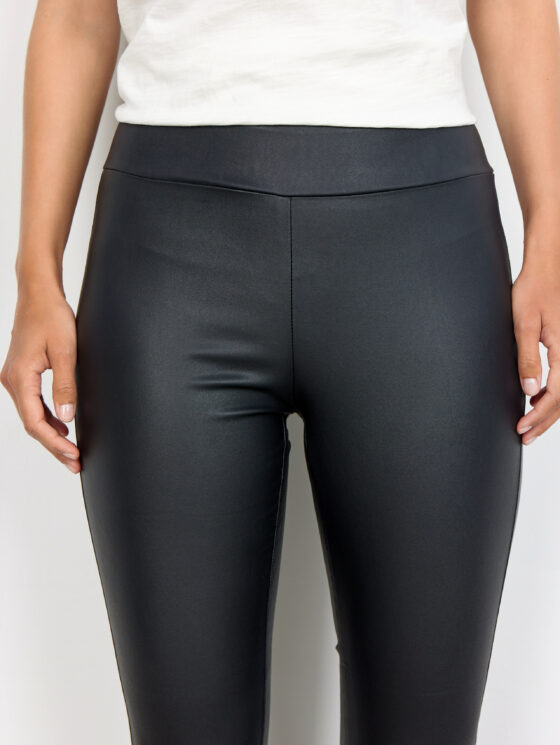 SoyaConcept Pam 2-B Coated pu look  Legging zwart - Image 4