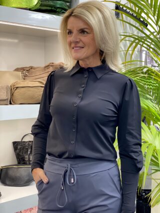 Mi Piace Travelstof Blouse zwart 202354