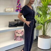 Freequent Jalux Jumpsuit zwart zilver - Afbeelding 4