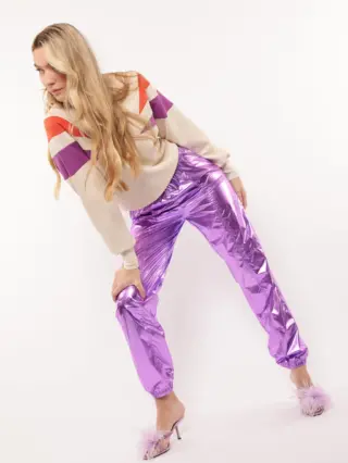 Fluresk Azura Broek metallic salviapaars