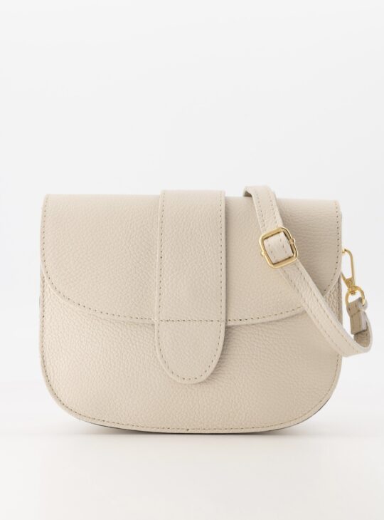 Maan - leer- Crossbodytassen - zand leer