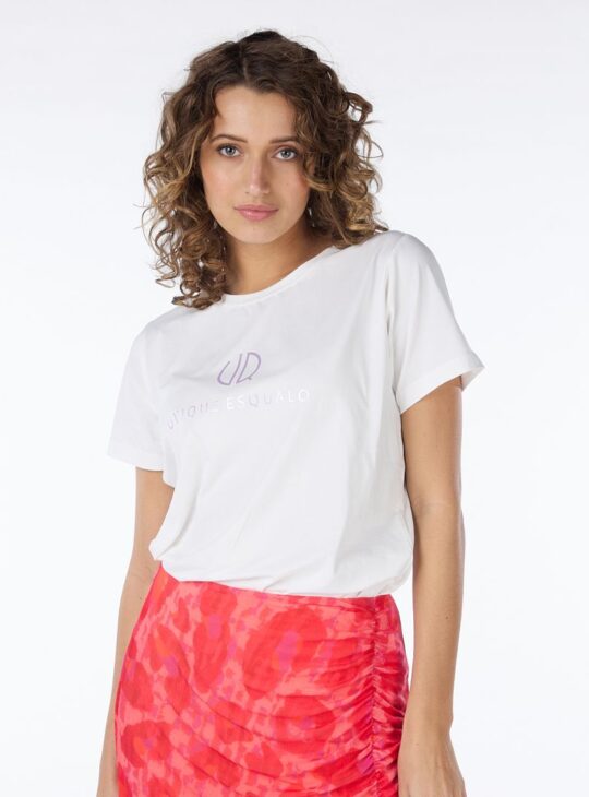Esqualo T-shirt Unique offwhite/lilac SP24.05021
