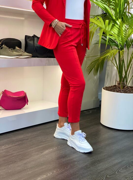 Mi Piace Travelstof Broek 7/8 rood 202024