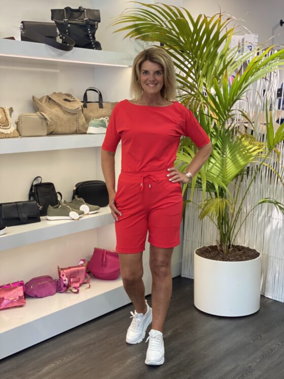 Mi Piace Travelstof Top Boothals 202427 rood - Afbeelding 2
