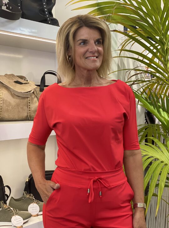 Mi Piace Travelstof Top Boothals 202427 rood