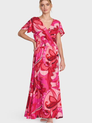 Maicazz Zizo Jeisha Lange Jurk flowers pink