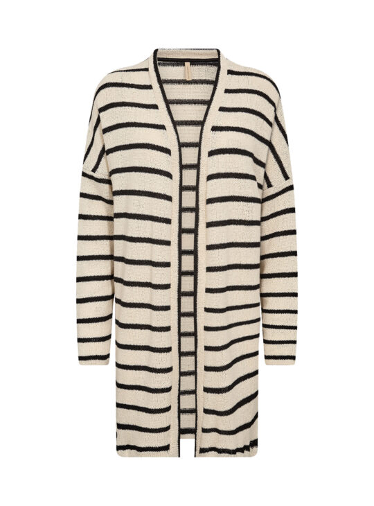 SoyaConcept Fauna 3 Lange Vest creme stripe