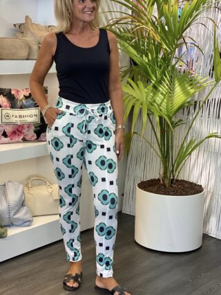 Angelle Milan Travelstof  broek 1501 flower power