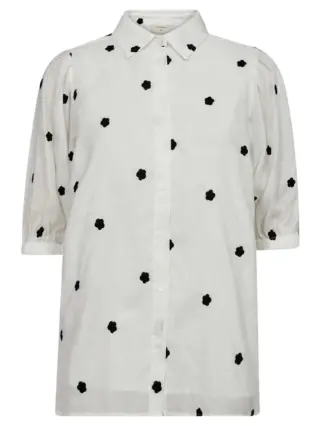 Freequent Stream blouse brilliant white w. black