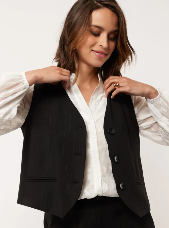 G-Maxx Eleane Gilet zwart