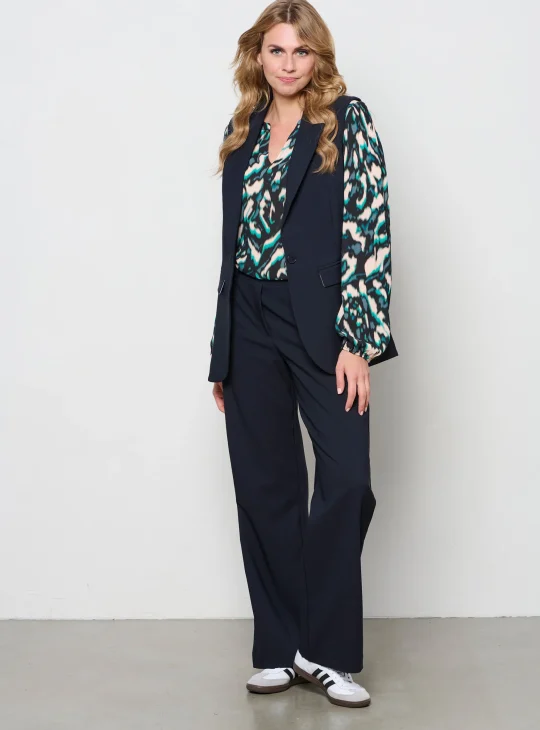 Co Woman Camilla Comfort Broek donkerblauw