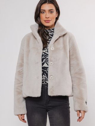 Rino &amp; fake fur jacket birch