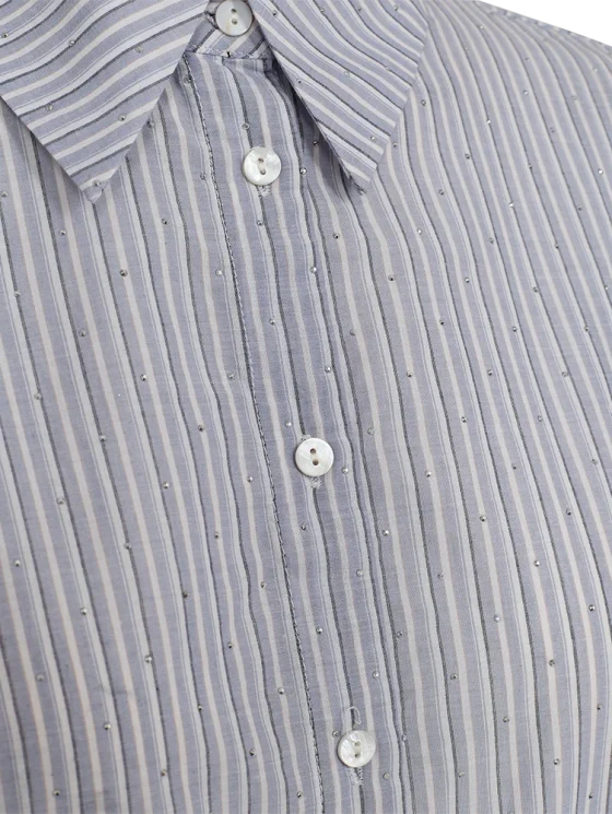 Freequent Feline Blouse striped with rhinestones - Afbeelding 4