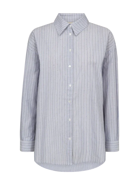 Freequent Feline Blouse striped with rhinestones - Afbeelding 2