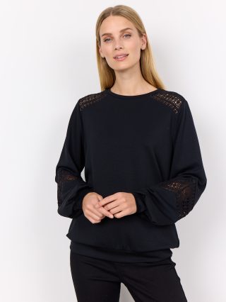 SoyaConcept Banu 193 Top sweather kant  zwart