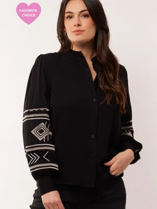 C&amp;S Chiara Blouse zwart