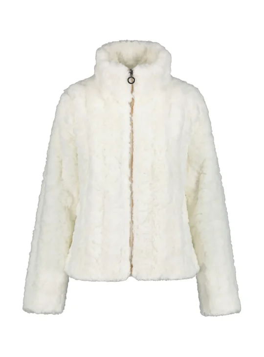 Luhta Hankkila Korte fluffy Jas offwhite
