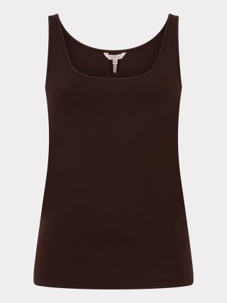 Esqualo Basic Singlet Top chocolate F24.30518