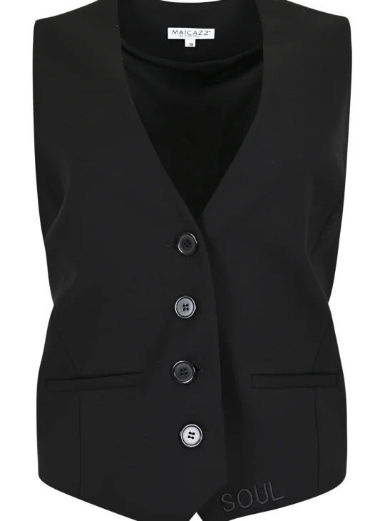 Zizo Maicazz Kilette Gilet zwart