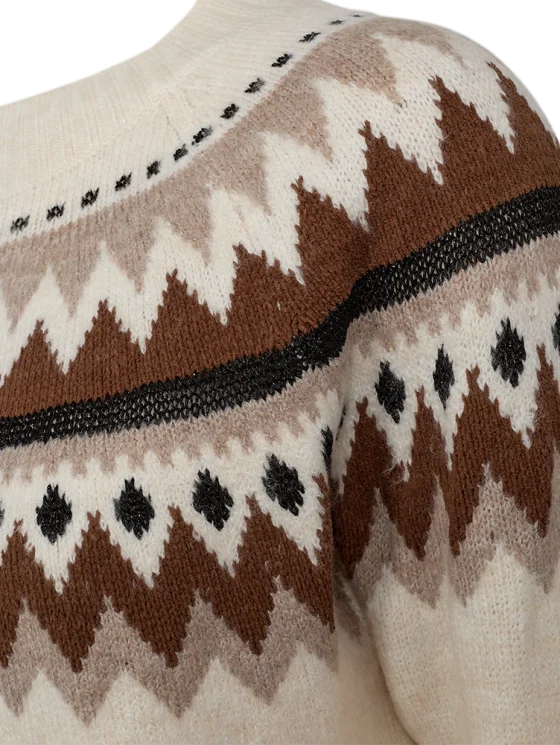 Freequent Mayfair Pullover moonbeam melange partridge - Afbeelding 4