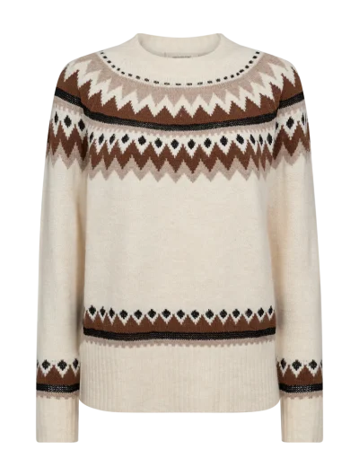 Freequent Mayfair Pullover moonbeam melange partridge