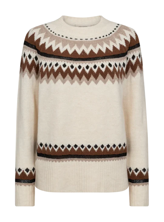 Freequent Mayfair Pullover moonbeam melange partridge