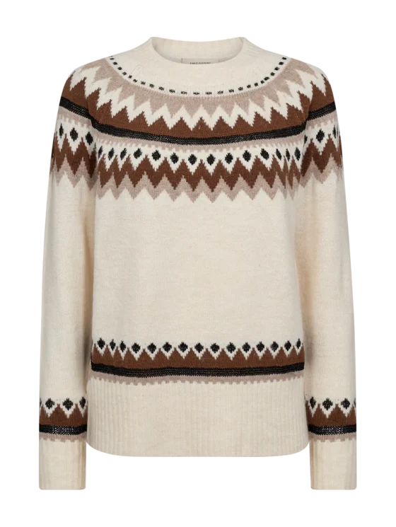 Freequent Mayfair Pullover moonbeam melange partridge