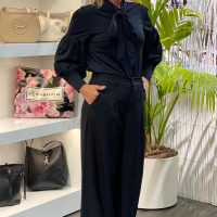 Azzurro Travelstof Blouse 93170 zwart - Afbeelding 3